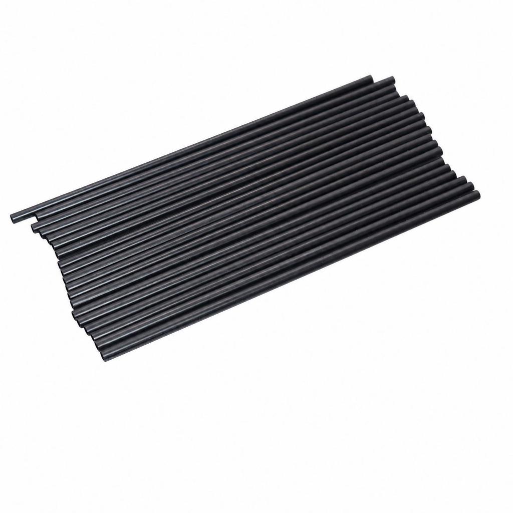 500 Pieces Single-Use Straight Straw with Black Finish Sturdy for Parties