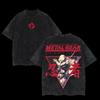 Metal Gear Solid Imprimat Dublu Unisex Tricou Bumbac Ușor Spălat cu Acid Tricou Unisex