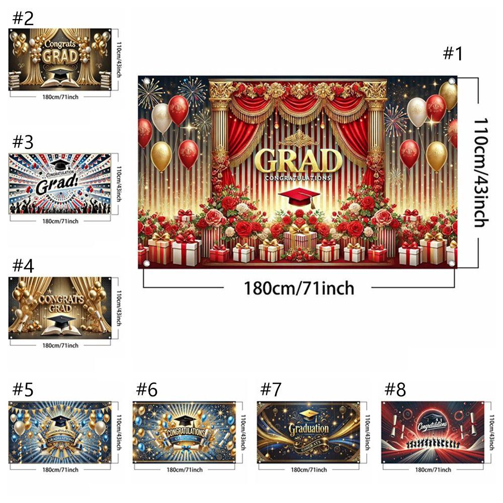 Congrats Grad Graduates Background Celebrate Happy Graduation Banner  Photography Props