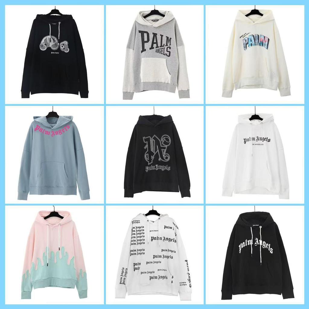 Bluza z kapturem Unisex Angel Palm Color Block z bawełny frotte