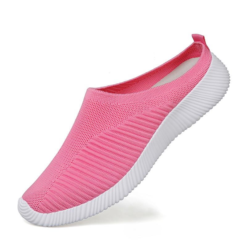 

TUINANLE Женские нескользящие туфли на плоской подошве с круглым носком, однотонные женские шлепанцы без шнуровки с сеткой, обувь