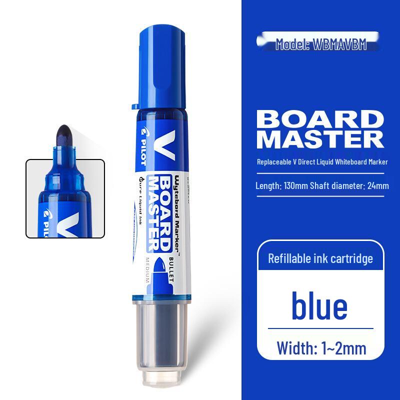 PILOT Hyaku Raku Raderbar Whiteboardpenna, Stor Kapacitet, Utbytbar Spets