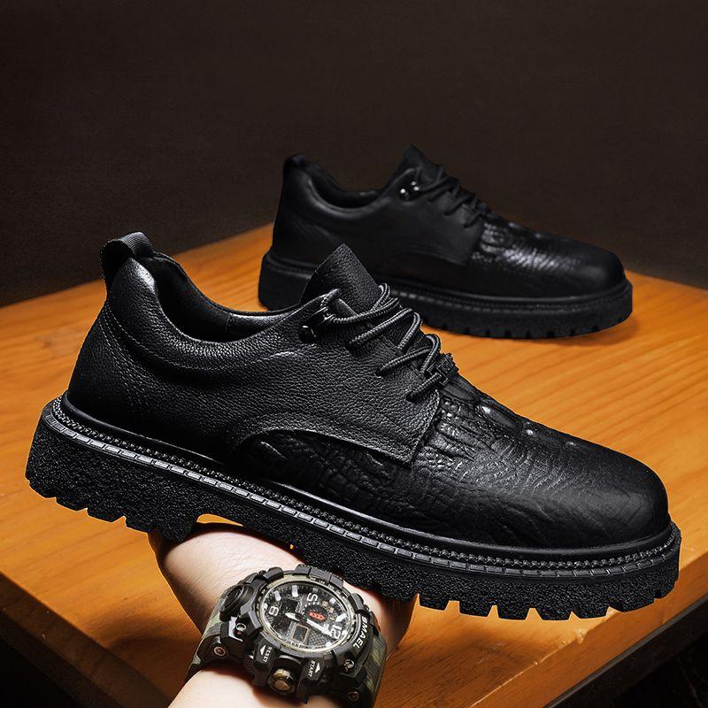 

Кожаная обувь Мужская рабочая обувь Low Top Martin Boots Осень
