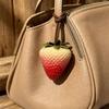 1Pcs Bag Accessories Jewelry 3D Resin Strawberry Bag Charm Cute Keychain Pendant For Phone Lanyard Christmas Gifts