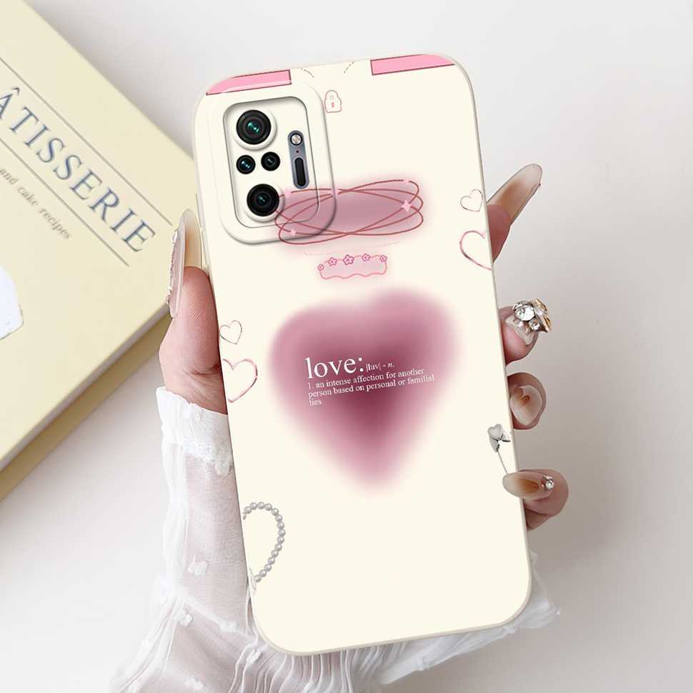 For Xiaomi Redmi Note 10 Pro 4G 6.67" Case Cherry Fashion Girl Soft Silicone TPU Cover For Redmi Note 10Pro 4G M2101K6G Shell