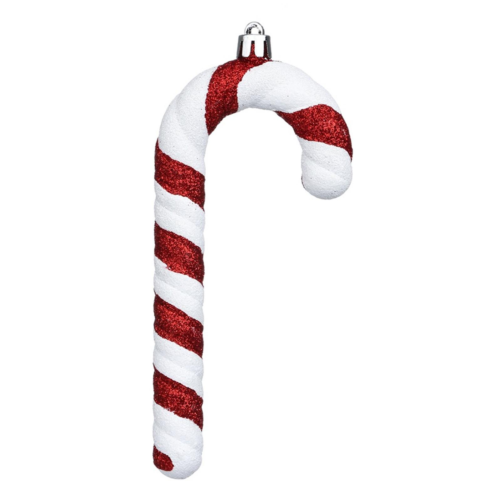 

Christmas Red And Candy Cane Ornaments Christmas Tree Hanging Pendants DIY Craft Party Supplies One Size