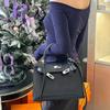 Haute couture version first layer box cowhide second generation Keli bag genuine leather women's bag commuter handbag shoulder messenger bag