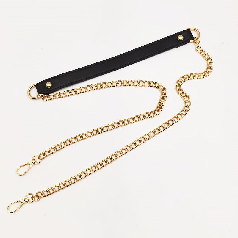 High-End Single Shoulder Crossbody Bag with PU Leather Decompression Strap and Replaceable Chain