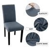 Karierte Polar-Fleece Einteilige Elastische Stuhlhülle Esszimmer Sitzbezug Schmutzabweisend Heim Restaurant Stuhlhussen