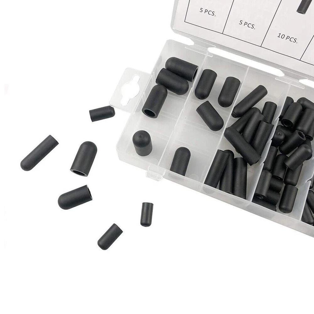 Kit Assortimento Tappi Sottovuoto in Gomma Set 6 Misure Nero per Collettore Carburatore Copertura Sottovuoto Polvere Perdite