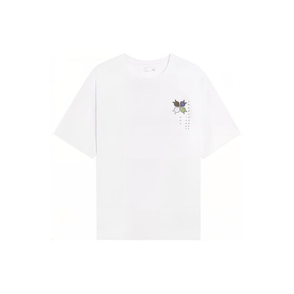 Li Ning Sports Trendy Collection T Shirt Unisex White ATSS597-6
