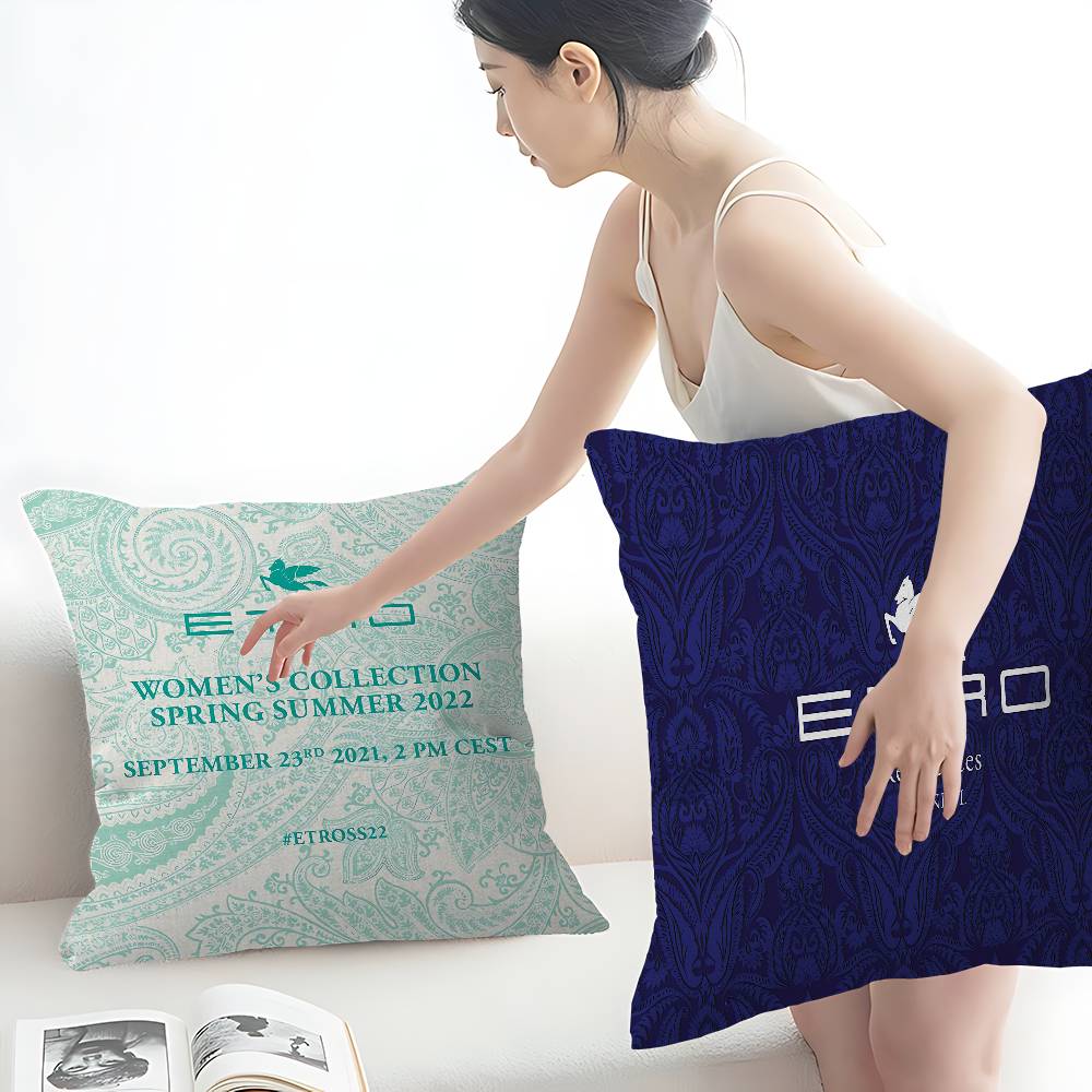 Brand E-Etro Fashion Luxury Personalized Pillow Dust Cover Bedroom Kids Party Decoration Pillowcase Birthday Children Gift