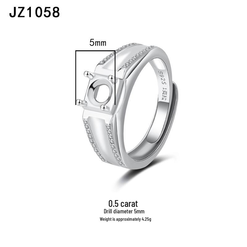 Tingxiang Versatile DIY S925 Sterling Silver Openable Ring Blanks - Multiple Styles