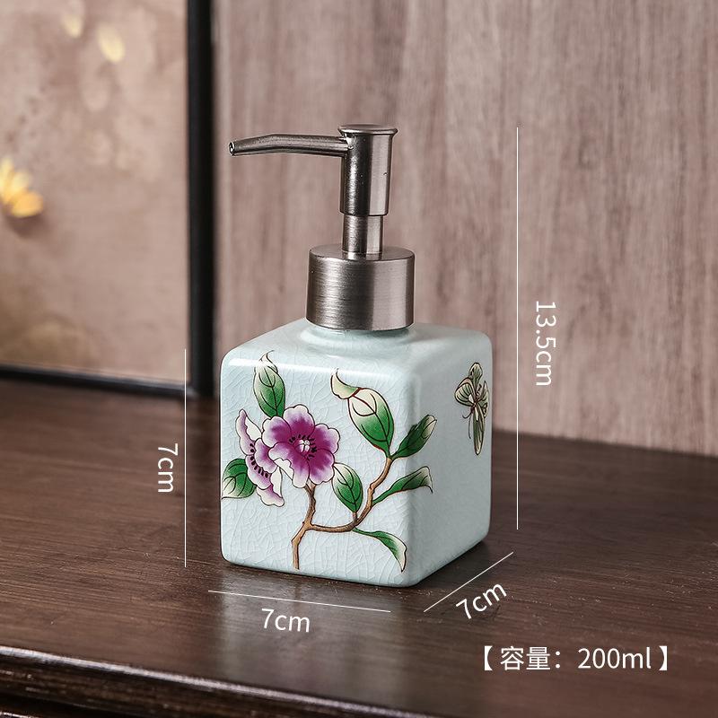 Nordic ceramic hand sanitizer bottle Hotel lotion shampoo bath separate bottle Simple toilet press bottle Bathroom accessories