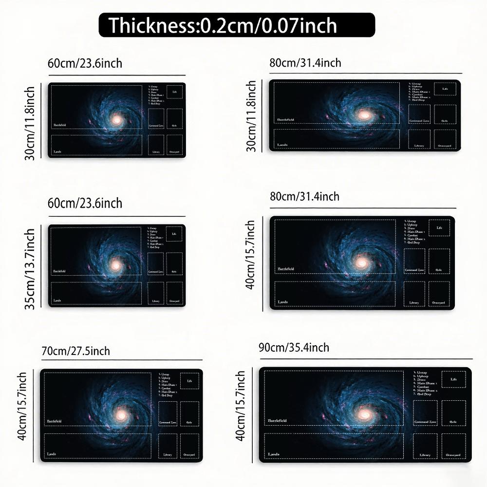 Dream Galaxy Magic Party Game Mat Durable Rubber for MTG&TCG Games 35X60cm Mouse Pad Offices Desk Mats Party Friendly Design