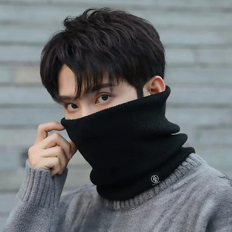 Windproof Knitted Neck Warmer Sports Scarf Women Men Face Cover Winter Skating Running Hiking Scarves Thick Cold-proof Collar