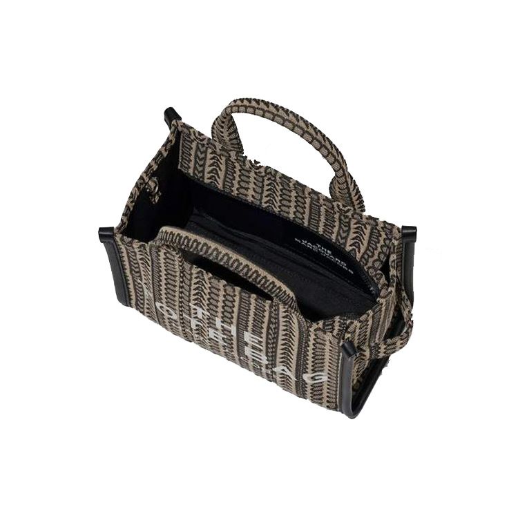 Marc Jacobs Monogram Fashion Print Tote Bag Unisex Tote Bags Brown H077M01RE21