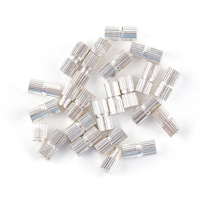 50Pc Rhodium Screw Clasps Necklace Bracelet Jewelry Making Connector Diy Finding