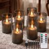 6/12 Pack Flickering Flameless LED Candles with 2/4/6/8H Timer Remote Battery Operated Small Pillar & Votive Candle Home Decor