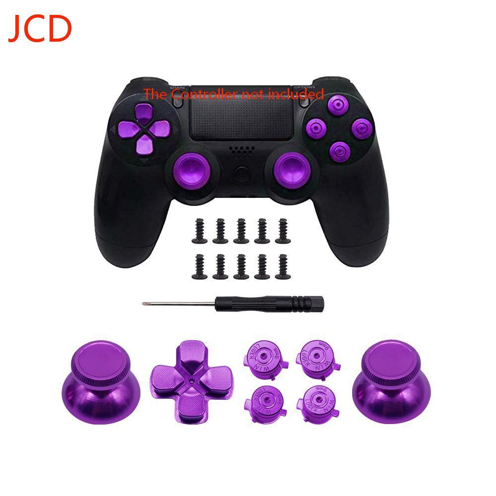 

1set For PS4 Metal Mushroom Cap Thumb Aluminum Buttons ABXY Cross Buttons Thumbsticks Chrome for PS4 SLIM PRO Controller Handle
