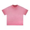 American Street Guochao Brand T-Shirt Light Board Washed Spray Dyeing Dirty Washed Old Cotton Short Sleeve T-Shirt Men And Women