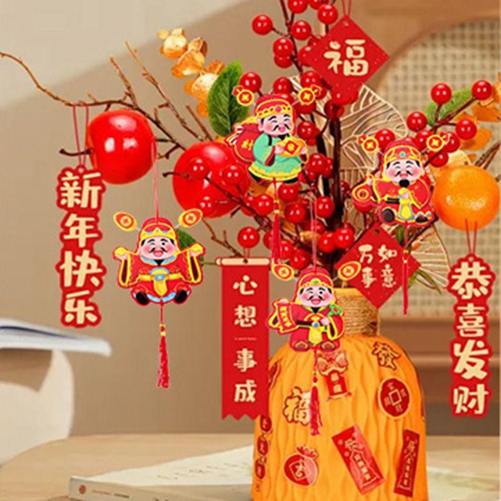 Cartoon God of Wealth Fridge Stickers Cute Spring Festival Magnet Sticker Kitchen