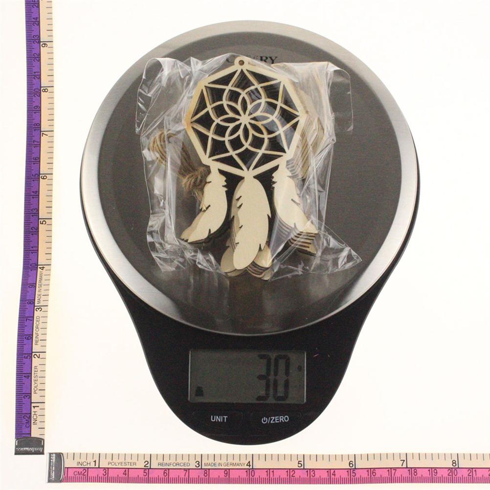 20 Sztuk Drewniany Zestaw Łapacz Snów Beżowy Rustykalny Wystrój Domu Wisiorek Ozdoba Ścienna dla Dzieci Kreatywna Dekoracja Trzeci Wzór