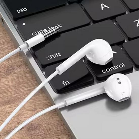 Explosive Sound Quality In-Ear L-Shaped Earphones with Mic & Control for iPhone 12-16