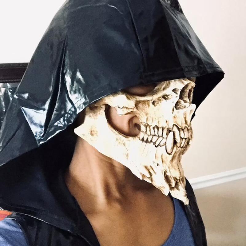 Halloween lebka hororová maska latexový válečník démon smrti lebková helma rekvizita zpracování