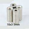 20/50pcs 10x3mm & 10x4mm Magnets with 3mm Center Hole, Countersunk Mounting Magnets for Screw Fixing In Robotics, Machinery