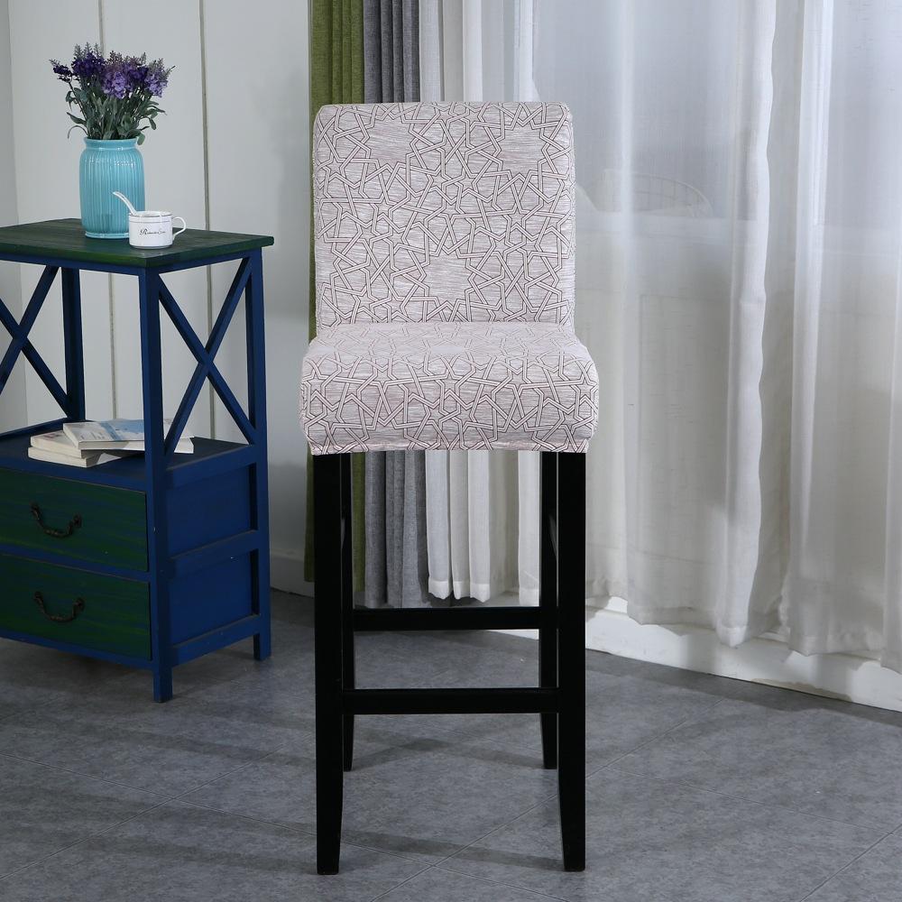 Anti-dirty High Stool Bar Chair Cover Stretch Counter Chair Cover Banquet Dining Kitchen Room Bar Chair Protector Housse De Chaise
