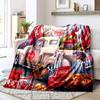 Christmas Gift Halloween Themed Cola Beverage Coca Cola Blanket Soft Home Furnishing Nap Decoration Four Seasons Warm Sherpa Blanket U7