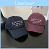Simple Color Solid Letter Embroidery Women Casual Sunshade Baseball Caps