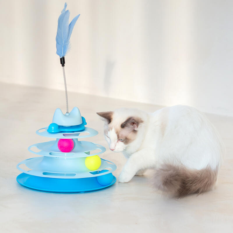 Cat Toy Spinning Ball 3-Stage Trackball