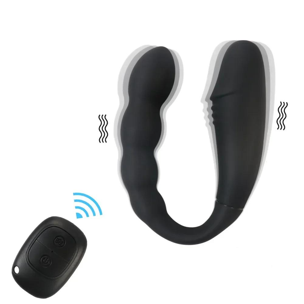 Wireless Control U-shaped Dildo G Spot Vagina Clit Anal Massage Double Headed Vibrators Adult 18 Sex Products Sex Toys for Women