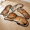 Anti-slip Lion Doormat 2D Flat Wolf Floor Mat Creativity Tiger Carpet Rug  Bedroom Bathroom