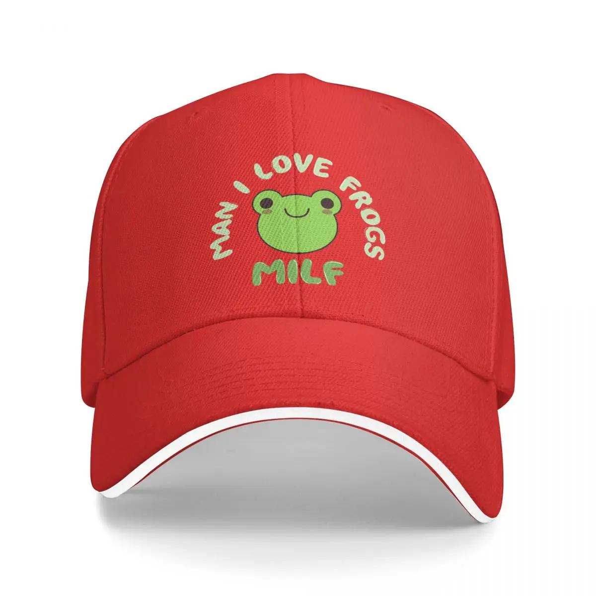 

Man I Love Frogs MILF MEME ART Baseball Cap Men Hats Women Visor Outdoor Snapback Caps one size