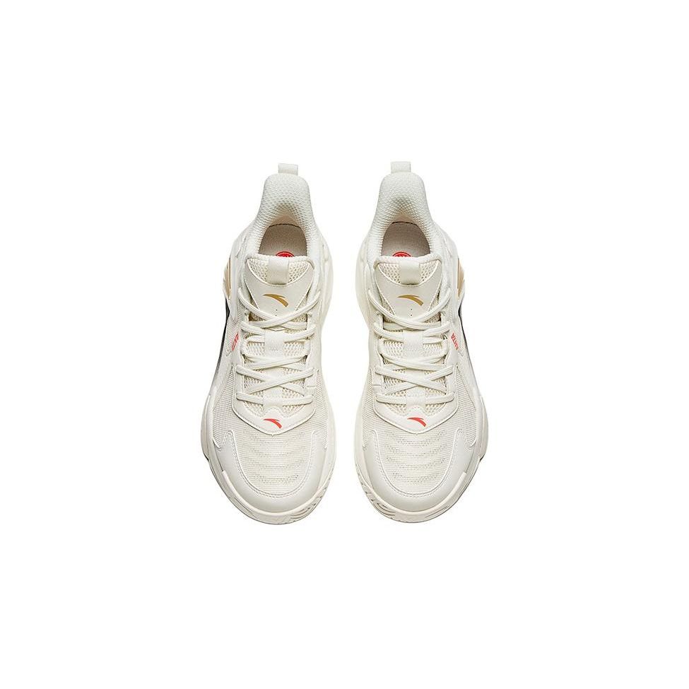 Anta Kinder Air Space Stoßdämpfende Leichte Low Top Basketballschuhe Kinder Basketballschuhe Weiß A312421106-2