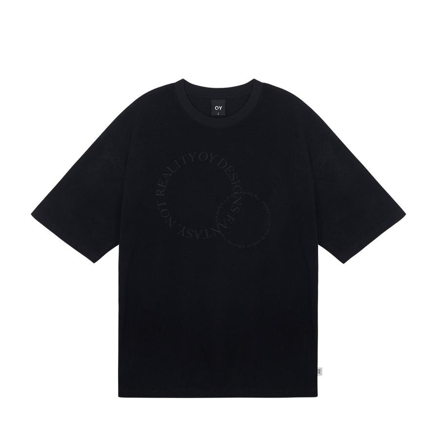Oy Terry Stitch Round Logo Tee-Black Black/1Size