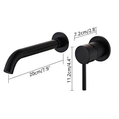EllEN Modern Brass Wall Mounted Bathroom Basin Faucet Wall Sink Swivel Spout Bath Mixer Tap Crane Antique Bronze Finished ELK202
