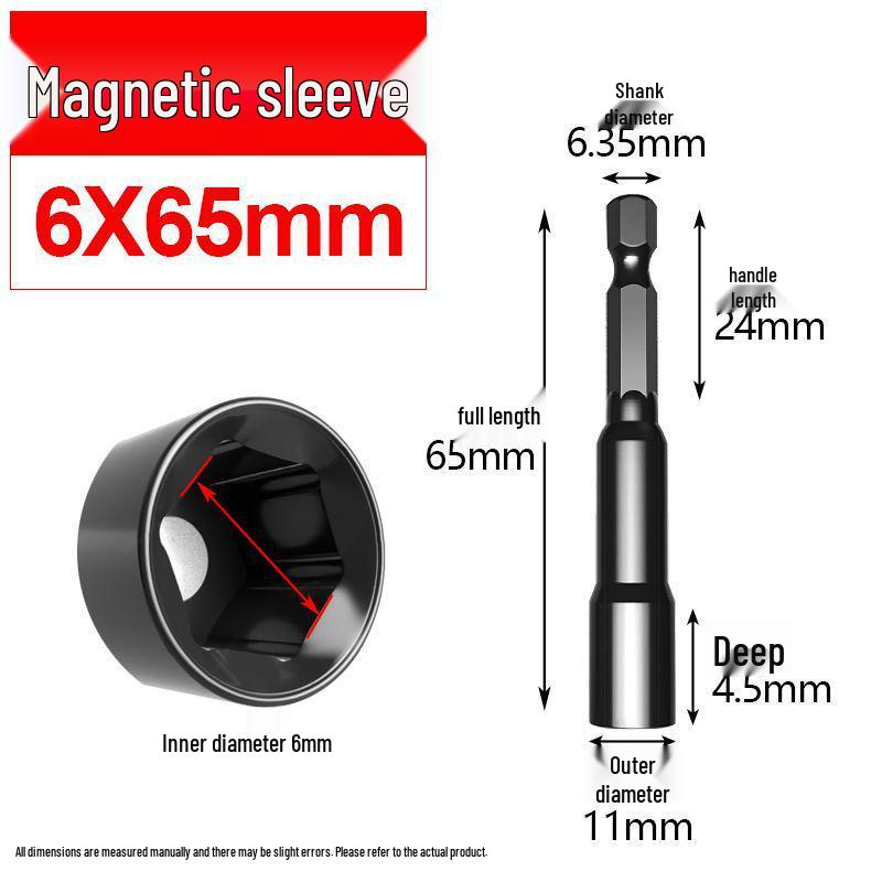 8mm Hex Super Strong Magnetic Bit Electric Self-Tapping Dovetail Screw Socket