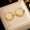 Gold Mesh Hoop Earrings for Women