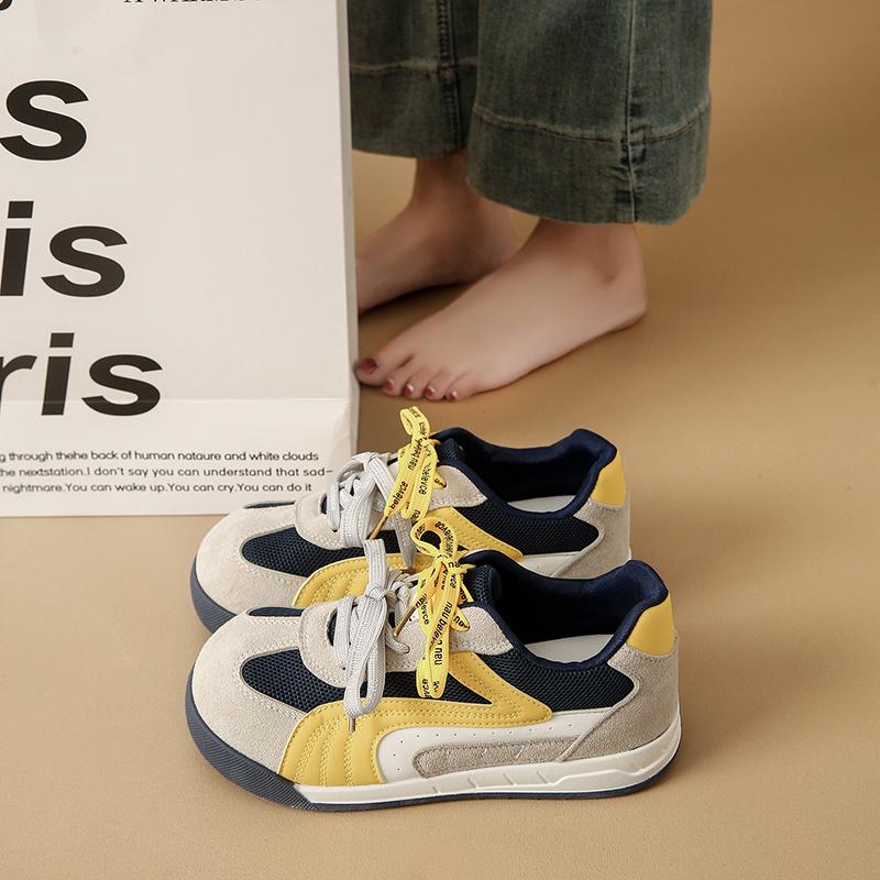 Modische CRLAYDK Vintage Sneaker für Damen Schnürschuhe Trendige Mode Rutschfeste Schuhe Bequeme Freizeit-Laufschuhe Frühling Tennis