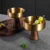 1Pc Dessert Cup Cafe Fruit Easy To Clean Ice Cream Bowl Hotel High Footed Stainless Steel Pudding