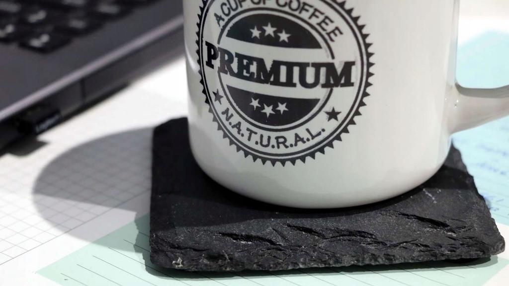 SLATE STONE COASTERS FOR MUGS 10X10 CM