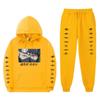 Anime Naruto Kakashi Sharingan Hooded Fleece-lined Unisex Sweatshirt Set Winter Casual Wear
