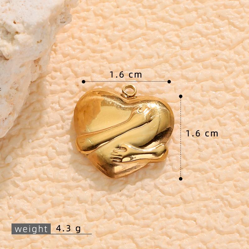 Cross Retro Stainless Steel Heart Pendant Jewelry Collection: Bracelet, Necklace, Earrings, Charms