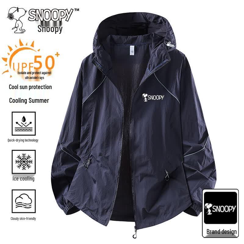 Snoopy Men s Lightweight UV Protection Sun Jacket 2XL