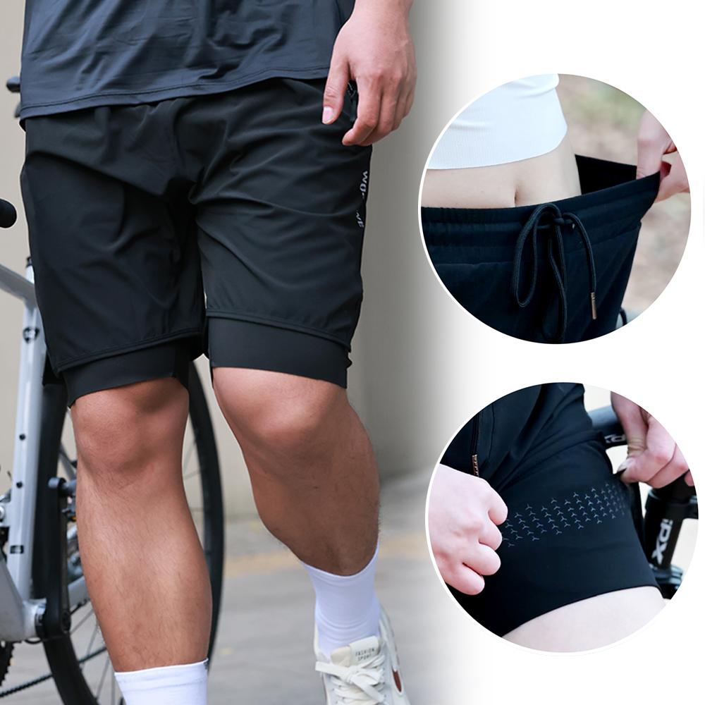 WOSAWE Men's Cycling Shorts Mountain Bike Shockproof 5D Padded Shorts Lightweight Loose Fit MTB Cycling Shorts Riding Trousers