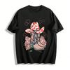 Heart Cowboy Hat Boots Rose Print Casual Top Pure Cotton T-shirt